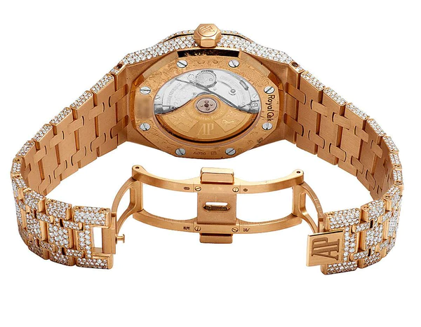 Audemars Piguet Full Iced Out VVS Diamond Men Watch, Stainless Steel Rose Gold 42mm Men Watch