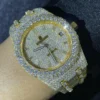 Audemars Piguet Full Iced Out VVS Diamond Men Watch, Stainless Steel Yellow Gold 42mm Men Watch