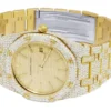 Audemars Piguet Full Iced Out VVS Diamond Men Watch, Stainless Steel Yellow Gold Plated 42mm Men Watch