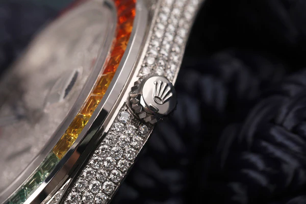 Rolex Datejust Presidential VVS Diamond Men Watch, 41mm Dial White Gold Plated Stainless Steel Men Watch For Gift, Fully Iced Out Birthday Gift Watch For Him