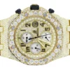 Audemars Piguet Full Iced Out VVS Diamond Men Watch, Stainless Steel Yellow Gold Plated All Chronograph Working 42mm Men Watch