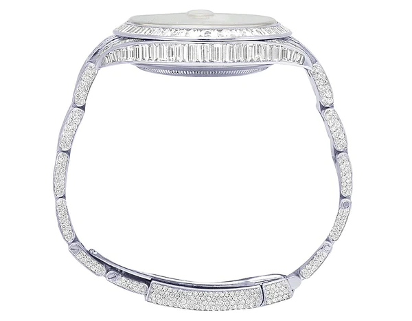 7_bd000ac8-b2ac-45b4-8326-99074b1da658_600x600 Rolex Datejust Baguette & Round VVS Diamond Men Watch, White 40mm Dial White Gold Plated Stainless Steel Men Watch For Gift, Fully Iced Out Birthday Gift Watch For Him