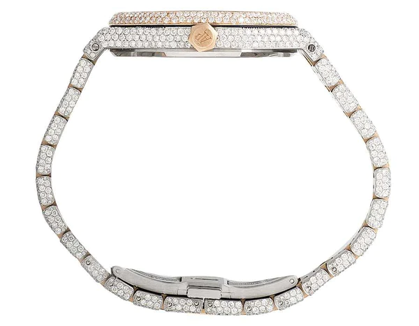 Audemars Piguet Full Iced Out VVS Diamond Men Watch, Stainless Steel 2 Tone Gold Plated 42mm Men Watch