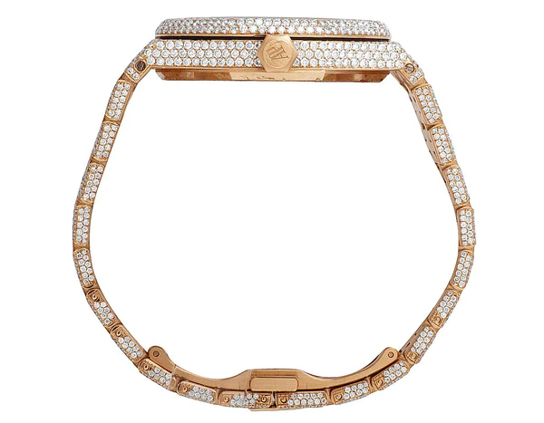 Audemars Piguet Full Iced Out VVS Diamond Men Watch, Stainless Steel Rose Gold 42mm Men Watch