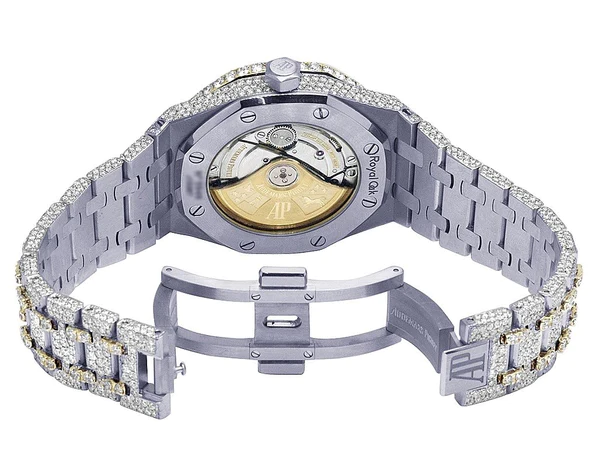 8_600x600 Audemars Piguet Full Iced Out VVS Diamond Men Watch, Stainless Steel 2 Tone Gold Plated Arabic Font 42mm Men Watch