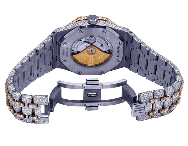 Audemars Piguet Full Iced Out VVS Diamond Men Watch, Stainless Steel Arabic 42mm Men Watch