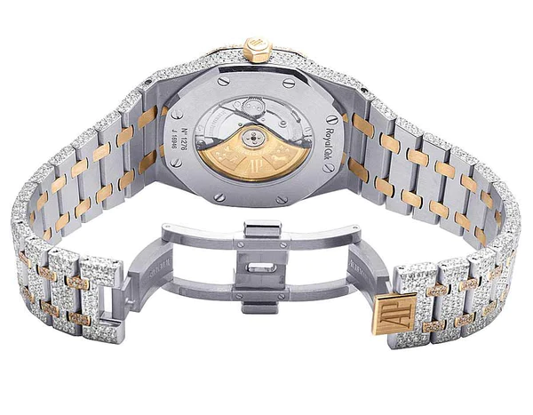 Audemars Piguet Full Iced Out VVS Diamond Men Watch, Stainless Steel 2 Tone Gold Plated 42mm Men Watch