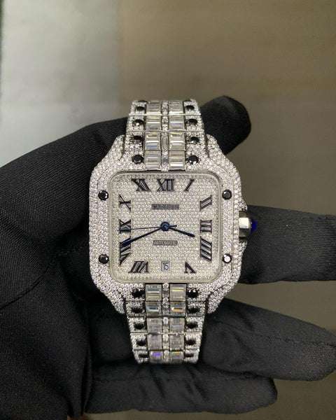 WhatsAppImage2022-08-26at3.41.19PM_600x600 Cartier Santos Round & Baguette VVS Iced Out Diamond Men Watch, Stainless Steel White Gold Plated Men Watch For Birthday Gift