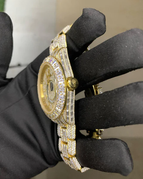 WhatsAppImage2022-08-26at3.49.49PM_600x600 Rolex Sky Dweller Baguette & Round Iced Out VVS Diamond Men Watch, 42mm Dial Yellow Gold Plated Stainless Steel Men Watch For Gift, Fully Iced Out Birthday Gift Watch For Him