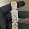 Rolex Datejust Full Iced Out VVS Diamond Watch, Baguette And Round VVS Diamond Wrist Watch For Men, White Plated Men Diamond Watch
