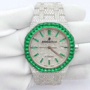 WhatsAppImage2022-09-22at11.40.06AM_600x600 Audemars Piguet Green Baguette Sapphire & Round VVS Diamond Full Iced Out Watch, Self Winding White Gold Plated Men Wrist Watch,Stainless Steel Diamond Watch For Men