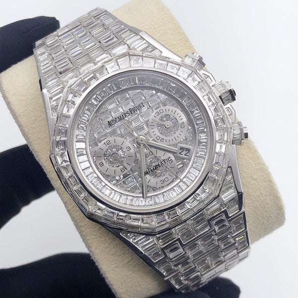 WhatsAppImage2022-09-22at12.20.22PM_600x600 Audemars Piguet Full Iced Out VVS Baguette Diamond Men Watch, Stainless Steel All Chronology Working White Gold Plated 42mm Men Watch