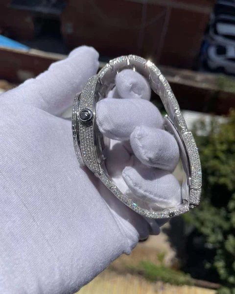 WhatsAppImage2022-09-26at11.34.42AM_1_600x600 Rolex Sky Dweller Baguette & Round Iced Out VVS Diamond Men Watch, 42mm Dial White Gold Plated Stainless Steel Men Watch For Gift, Fully Iced Out Birthday Gift Watch For Him