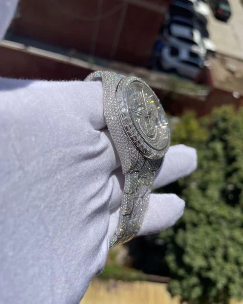 WhatsAppImage2022-09-26at11.34.42AM_2_600x600 Rolex Sky Dweller Baguette & Round Iced Out VVS Diamond Men Watch, 42mm Dial White Gold Plated Stainless Steel Men Watch For Gift, Fully Iced Out Birthday Gift Watch For Him