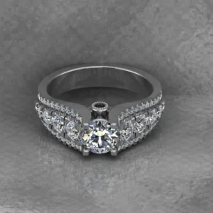 Round Moissanite Solitaire Diamond Vintage Engagement Ring, Moissanite Wedding Ring, Silver Moissanite Diamond Women Ring, Proposal Gold Ring For Her