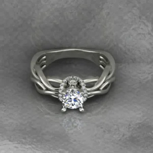 Round Moissanite Solitaire Diamond Vintage Engagement Ring, Moissanite Wedding Ring, Silver Moissanite Diamond Women Ring, Proposal Gold Ring For Her