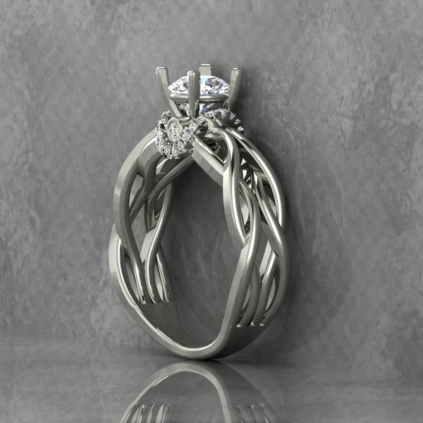 Round Moissanite Solitaire Diamond Vintage Engagement Ring, Moissanite Wedding Ring, Silver Moissanite Diamond Women Ring, Proposal Gold Ring For Her