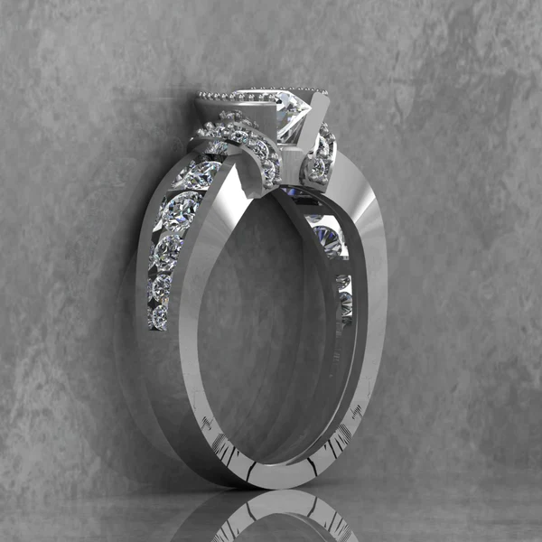 Round Moissanite Solitaire Diamond Vintage Engagement Ring, Moissanite Wedding Ring, Silver Moissanite Diamond Women Ring, Proposal Gold Ring For Her