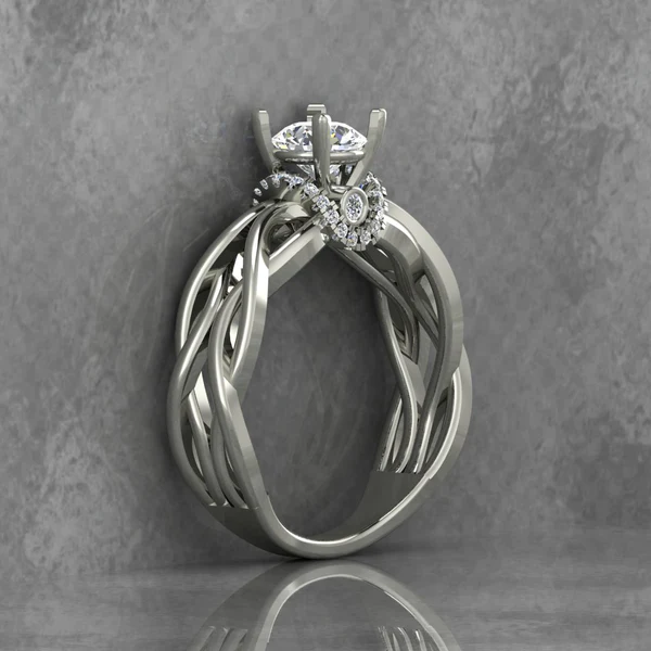 Round Moissanite Solitaire Diamond Vintage Engagement Ring, Moissanite Wedding Ring, Silver Moissanite Diamond Women Ring, Proposal Gold Ring For Her