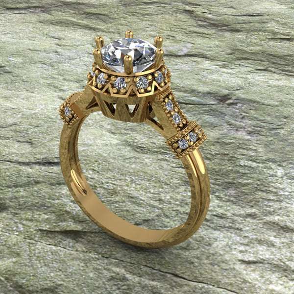 004_8039b1c6-cc07-48c7-b45c-814302e8adbf_600x600 Round Cut Moissanite Solitaire Diamond Vintage Engagement Ring, Moissanite Wedding Ring, Silver Moissanite Diamond Women Ring, Proposal Gold Ring For Her