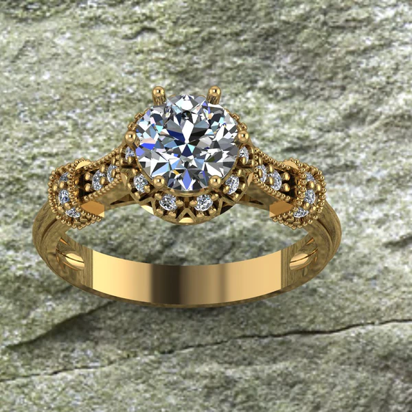 005_125e8619-b7e5-490e-9ad1-f831e6466f4a_600x600 Round Cut Moissanite Solitaire Diamond Vintage Engagement Ring, Moissanite Wedding Ring, Silver Moissanite Diamond Women Ring, Proposal Gold Ring For Her