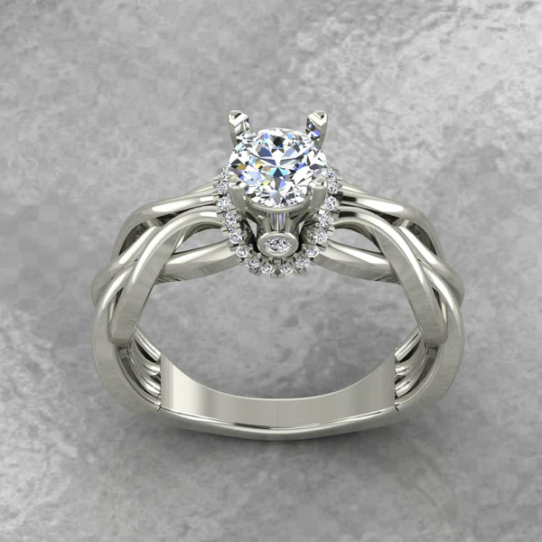 Round Moissanite Solitaire Diamond Vintage Engagement Ring, Moissanite Wedding Ring, Silver Moissanite Diamond Women Ring, Proposal Gold Ring For Her