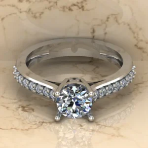 01_045e1258-db25-42ef-8e60-7ec4ace62441_600x600 Round Moissanite Solitaire Diamond Vintage Engagement Ring, Moissanite Wedding Ring, Silver Moissanite Diamond Women Ring, Proposal Gold Ring For Her