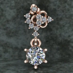 Round Diamond Sterling Silver Solitaire Women Pendant, Moissanite Diamond Pendant, Moissanite Women Pendant, Anniversary Gift Pendant, Engagement Gift Women Pendant