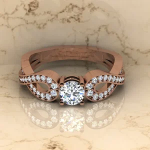 Round Cut Moissanite Solitaire Diamond Vintage Engagement Ring, Moissanite Wedding Ring, Silver Moissanite Diamond Women Ring, Proposal Gold Ring For Her