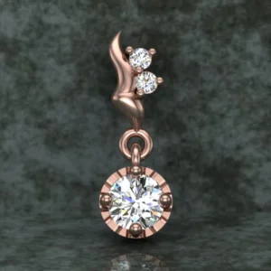 Round Diamond Sterling Silver Solitaire Women Pendant, Moissanite Diamond Pendant, Moissanite Women Pendant, Anniversary Gift Pendant, Engagement Gift Women Pendant