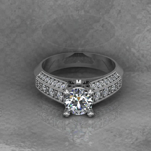 01_110c983a-d1cc-4009-9b0f-ac07333e1ff9_600x600 Round Moissanite Solitaire Diamond Vintage Engagement Ring, Moissanite Wedding Ring, Silver Moissanite Diamond Women Ring, Proposal Gold Ring For Her