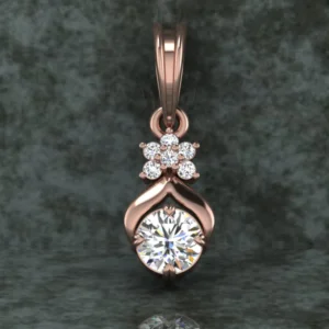 Round Diamond Sterling Silver Solitaire Women Pendant, Moissanite Diamond Pendant, Moissanite Women Pendant, Anniversary Gift Pendant, Engagement Gift Women Pendant