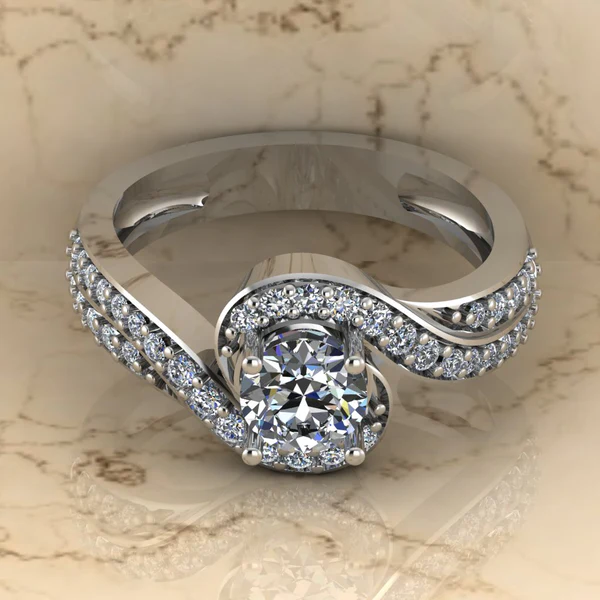 Round Moissanite Solitaire Diamond Vintage Engagement Ring, Moissanite Wedding Ring, Silver Moissanite Diamond Women Ring, Proposal Gold Ring For Her