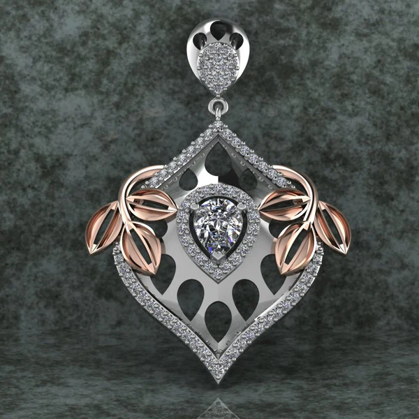 Round Diamond Sterling Silver Solitaire Women Pendant, Moissanite Diamond Pendant, Moissanite Women Pendant, Anniversary Gift Pendant, Engagement Gift Women Pendant