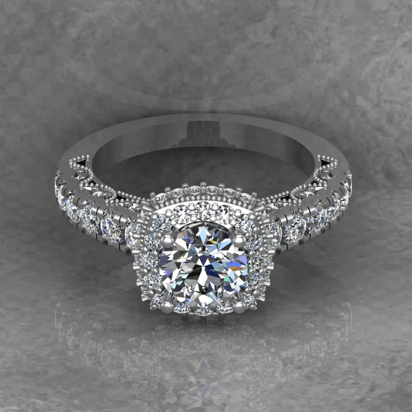 01_236b2a76-c8f4-4b62-9a56-1ccd8f995cb0_600x600 Round Cut Moissanite Halo Diamond Vintage Engagement Ring, Moissanite Wedding Ring, Silver Moissanite Diamond Women Ring, Proposal Gold Ring For Her