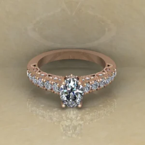 Oval Cut Moissanite Solitaire Diamond Vintage Engagement Ring, Moissanite Wedding Ring, Silver Moissanite Diamond Women Ring, Proposal Gold Ring For Her