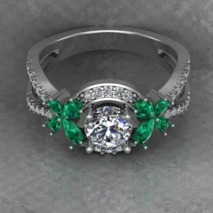 01_256d2cc1-6b84-48ed-9761-b34f1bb8ea7f_600x600 Round Cut Moissanite Halo Diamond Vintage Engagement Ring, Moissanite Wedding Ring, Silver Moissanite Diamond Women Ring, Proposal Gold Ring For Her