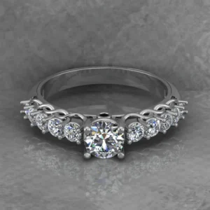 Round Moissanite Solitaire Diamond Vintage Engagement Ring, Moissanite Wedding Ring, Silver Moissanite Diamond Women Ring, Proposal Gold Ring For Her