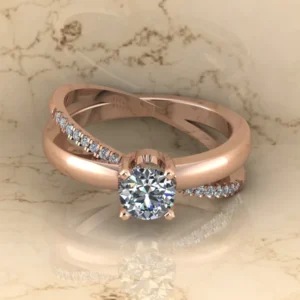 Round Cut Moissanite Solitaire Diamond Vintage Engagement Ring, Moissanite Wedding Ring, Silver Moissanite Diamond Women Ring, Proposal Gold Ring For Her