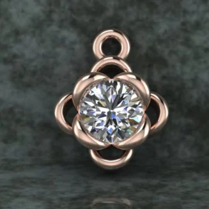 Round Diamond Sterling Silver Solitaire Women Pendant, Moissanite Diamond Pendant, Moissanite Women Pendant, Anniversary Gift Pendant, Engagement Gift Women Pendant