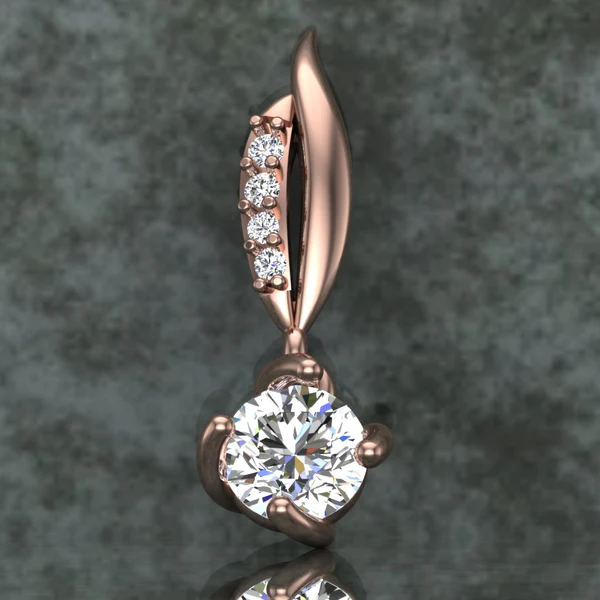 Round Diamond Sterling Silver Solitaire Women Pendant, Moissanite Diamond Pendant, Moissanite Women Pendant, Anniversary Gift Pendant, Engagement Gift Women Pendant