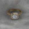 01_352c628f-01c1-4286-a605-2337b9175771_600x600 Round Moissanite Double Halo Diamond Vintage Engagement Ring, Moissanite Wedding Ring, Silver Moissanite Diamond Women Ring, Proposal Gold Ring For Her