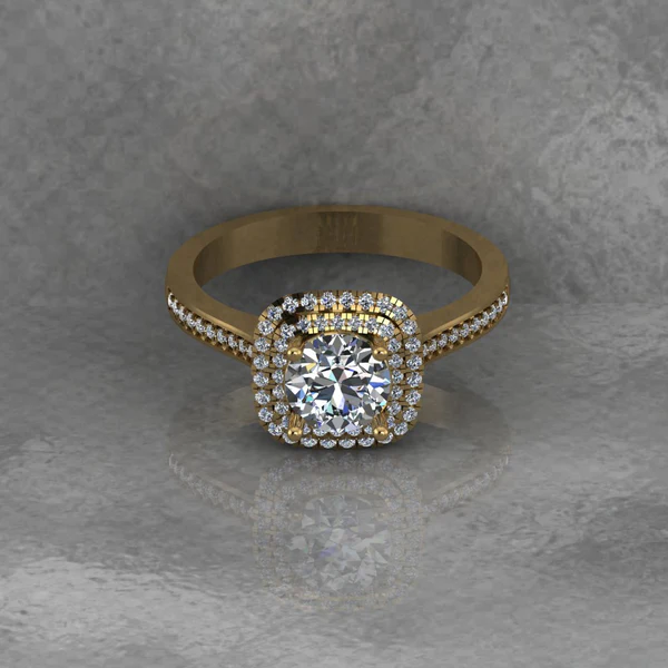 01_352c628f-01c1-4286-a605-2337b9175771_600x600 Round Moissanite Double Halo Diamond Vintage Engagement Ring, Moissanite Wedding Ring, Silver Moissanite Diamond Women Ring, Proposal Gold Ring For Her