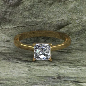 Princess Cut Moissanite Solitaire Diamond Vintage Engagement Ring, Moissanite Wedding Ring, Silver Moissanite Diamond Women Ring, Proposal Gold Ring For Her