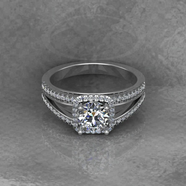 Round Moissanite Halo Diamond Vintage Engagement Ring, Moissanite Wedding Ring, Silver Moissanite Diamond Women Ring, Proposal Gold Ring For Her