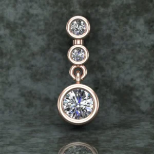 Round Diamond Sterling Silver Solitaire Women Pendant, Moissanite Diamond Pendant, Moissanite Women Pendant, Anniversary Gift Pendant, Engagement Gift Women Pendant