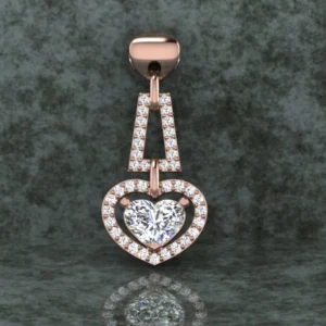 Round Diamond Sterling Silver Solitaire Women Pendant, Moissanite Diamond Pendant, Moissanite Women Pendant, Anniversary Gift Pendant, Engagement Gift Women Pendant