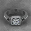 01_493e72c4-7547-4e99-95c0-6e82bc45a353_600x600 Round Cut Moissanite Halo Diamond Vintage Engagement Ring, Moissanite Wedding Ring, Silver Moissanite Diamond Women Ring, Proposal Gold Ring For Her