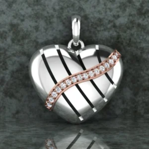 Round Diamond Sterling Silver Solitaire Women Pendant, Moissanite Diamond Pendant, Moissanite Women Pendant, Anniversary Gift Pendant, Engagement Gift Women Pendant