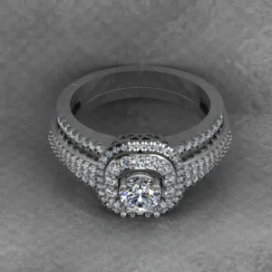 01_4e8780f9-efc2-46a4-b640-d7c9b4f89114_600x600 Round Cut Moissanite Double Halo Diamond Vintage Engagement Ring, Moissanite Wedding Ring, Silver Moissanite Diamond Women Ring, Proposal Gold Ring For Her